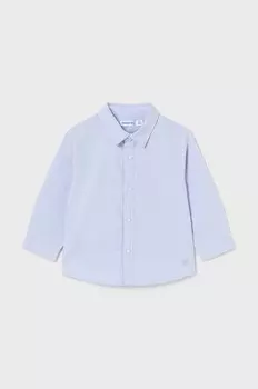 Хлопковая детская рубашка Mayoral, синий