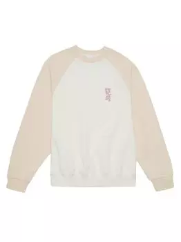 Хлопковая двухцветная толстовка les girls les boys