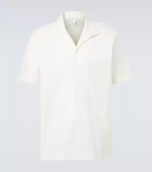 Хлопковая джерсейная рубашка Sunspel, экрю