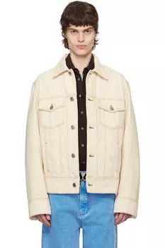 Хлопковая джинсовая куртка 'Ami Paris' в стиле trucker Ami Paris, белый