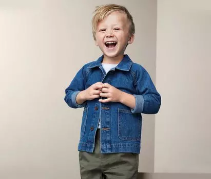 Хлопковая джинсовая куртка Tchibo, синий деним