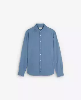 Хлопковая джинсовая мужская рубашка Scalpers, синий