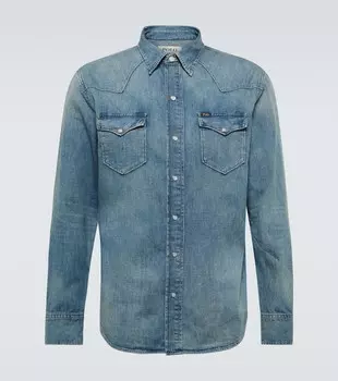 Хлопковая джинсовая рубашка Polo Ralph Lauren, синий