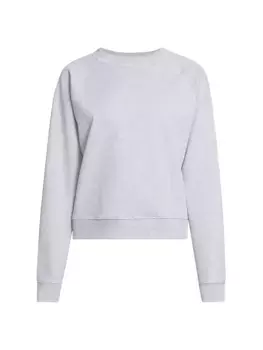 Хлопковая футбольная толстовка с петелькой на спине Victoria Beckham, серый