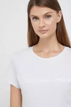 Хлопковая футболка (2 пары) Calvin Klein Jeans, серый