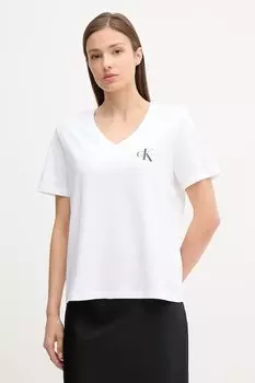Хлопковая футболка 2 шт Calvin Klein Jeans, белый