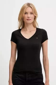 Хлопковая футболка 2 шт Tommy Jeans, черный