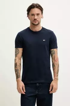 Хлопковая футболка 2 шт Tommy Jeans, темно-синий