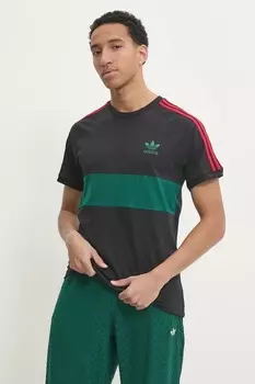 Хлопковая футболка 3S PANEL TEE Adidas Originals, черный