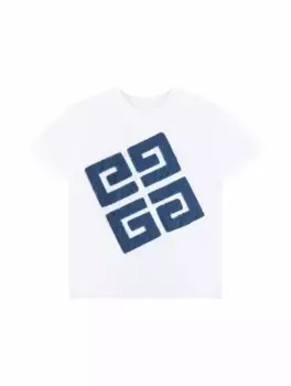 Хлопковая футболка 4G Givenchy, белый