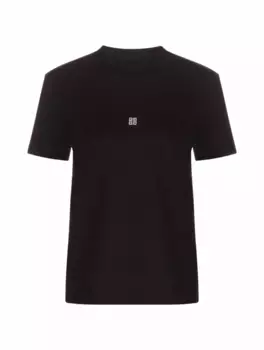 Хлопковая футболка 4G Givenchy, черный
