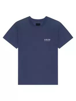 Хлопковая футболка 4G Givenchy, синий
