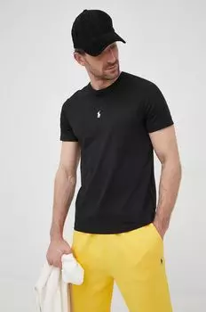 Хлопковая футболка 710839046001 Polo Ralph Lauren, черный