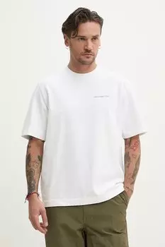 Хлопковая футболка Abercrombie & Fitch, белый