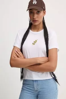 Хлопковая футболка Abercrombie & Fitch, белый