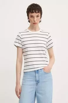 Хлопковая футболка Abercrombie & Fitch, белый