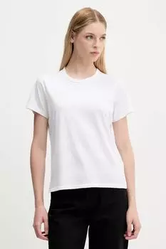 Хлопковая футболка Abercrombie & Fitch, белый