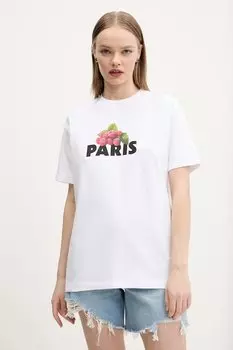 Хлопковая футболка Abercrombie & Fitch, белый