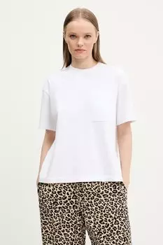 Хлопковая футболка Abercrombie & Fitch, белый