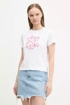 Хлопковая футболка Abercrombie & Fitch, белый