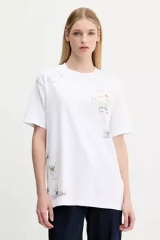 Хлопковая футболка Abercrombie & Fitch, белый