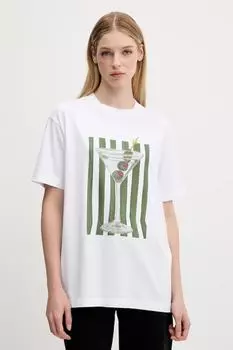 Хлопковая футболка Abercrombie & Fitch, белый