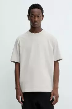 Хлопковая футболка Abercrombie & Fitch, бежевый