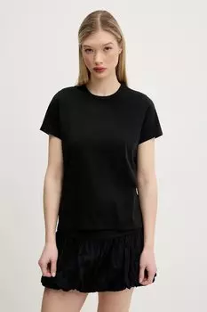 Хлопковая футболка Abercrombie & Fitch, черный