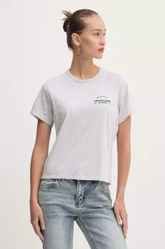 Хлопковая футболка Abercrombie & Fitch, серый