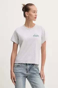 Хлопковая футболка Abercrombie & Fitch, серый
