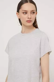 Хлопковая футболка Abercrombie & Fitch, серый