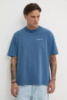 Хлопковая футболка Abercrombie & Fitch, синий