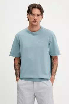 Хлопковая футболка Abercrombie & Fitch, синий