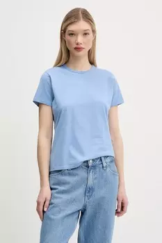 Хлопковая футболка Abercrombie & Fitch, синий