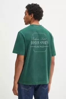 Хлопковая футболка Abercrombie & Fitch, зеленый