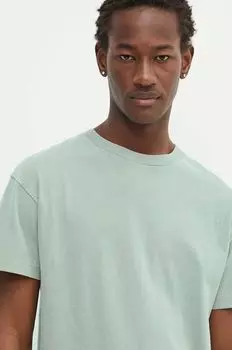 Хлопковая футболка Abercrombie & Fitch, зеленый