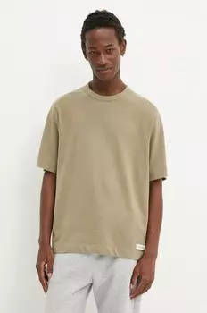 Хлопковая футболка Abercrombie & Fitch, зеленый