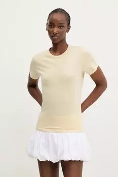 Хлопковая футболка Abercrombie & Fitch, желтый