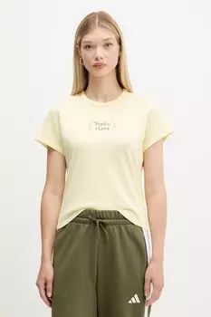 Хлопковая футболка Abercrombie & Fitch, желтый