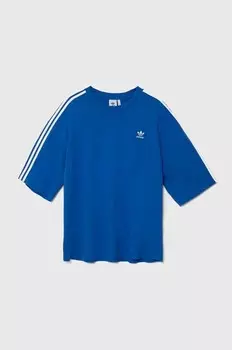 Хлопковая футболка Adicolor adidas Originals, синий