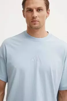 Хлопковая футболка adidas All SZN, синий
