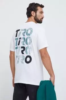 Хлопковая футболка adidas, белый