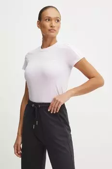 Хлопковая футболка adidas Essentials, фиолетовый