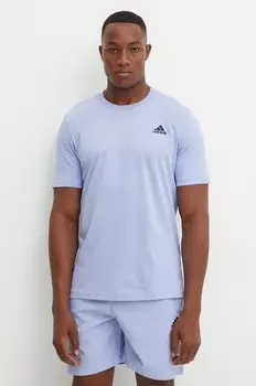 Хлопковая футболка adidas Essentials, синий