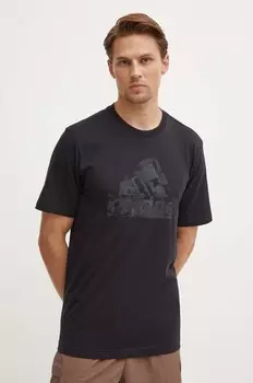 Хлопковая футболка adidas Future Icons, черный