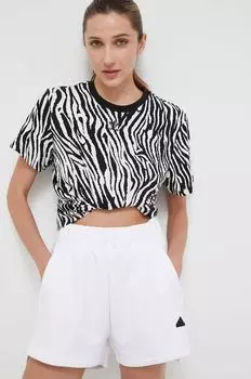 Хлопковая футболка adidas Originals, белый