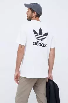 Хлопковая футболка adidas Originals, белый