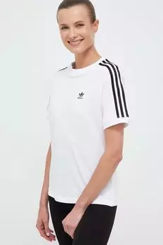 Хлопковая футболка adidas Originals, белый