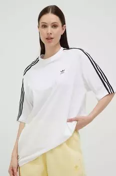 Хлопковая футболка adidas Originals, белый