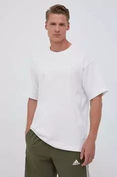 Хлопковая футболка adidas Originals, белый